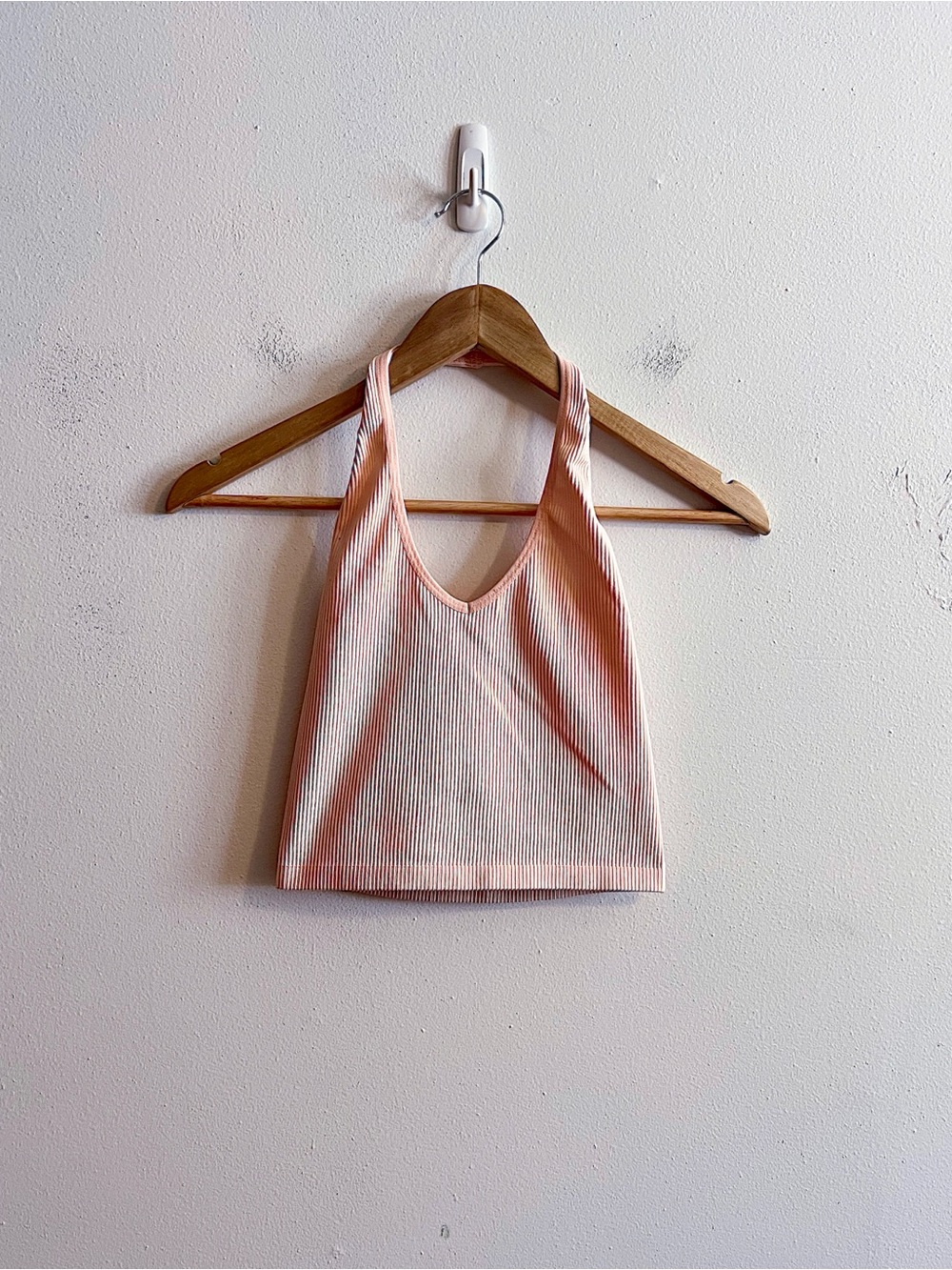 Out From Under Urban Outfitters Pink Ribbed Halter Crop Top